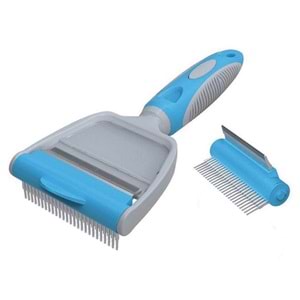 Kudi Kedi ve Köpekler İçin Çift Fonksiyonlu Furminatör Tarak - 60x13 Mm