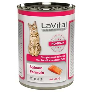 LaVital Sterilised Salmon Formula Somonlu Püre Kısırlaştırılmış Kedi Konservesi 400 Gr