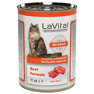 LaVital Adult Beef Formula Sığır Etli Püre Yetişkin Kedi Konservesi 400 Gr