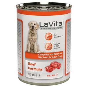LaVital Adult Beef Formula Sığır Etli Püre Yetişkin Köpek Konservesi 400 Gr