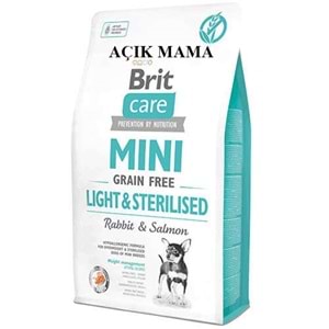Brit Care Mini Tavşanlı Somonlu Tahılsız Mini Irk Kısırlaştırılmış Açık Köpek Maması 500 Gr