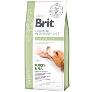 Brit Veterinary Diets Dog Diabetic Turkey & Pea Hindi Etli ve Bezelyeli Diyabetik Tahılsız Veteriner Diyet Köpek Maması (12 Kg)