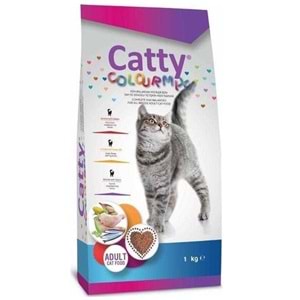 Catty Adult Colourmix Chicken Tavuk Etli Renkli Yetişkin Kedi Maması 1 Kg
