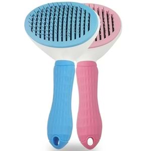 Cleanpet's Lüx Basmalı Oval Kedi Köpek Fırçası (18 Cm) (Pembe)