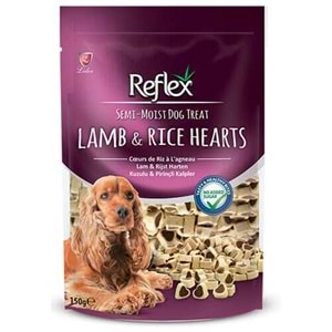 Reflex Semi-Moist Dog Treat Lamb & Rice Hearts Kuzulu & Pirinçli Kalpler Küçük Irk Köpek Ödülü 150 Gr