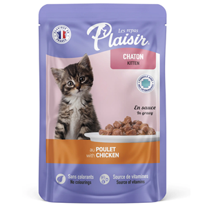 Plaisir Pouch Kitten With Chicken Tavuklu Yavru Kedi Yaş Maması 100 Gr