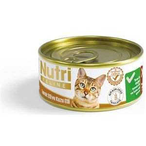 Nutri Feline Tahılsız Pate Tavuk Etli ve Kuzu Etli Yetişkin Kedi Konservesi 85 Gr