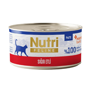 Nutri Feline Tahılsız Pate Sığır Etli Yetişkin Kedi Konservesi 70 Gr