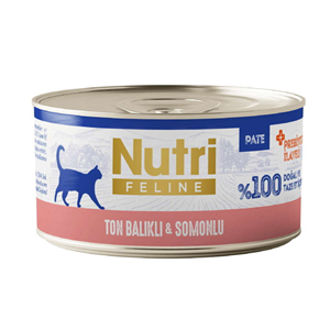 Nutri Feline Tahılsız Pate Ton Balıklı ve Somonlu Yetişkin Kedi Konservesi 70 Gr