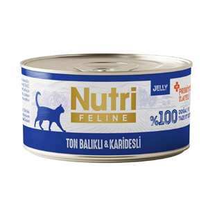 Nutri Feline Tahılsız Jelly Ton Balıklı ve Karidesli Yetişkin Kedi Konservesi 70 Gr