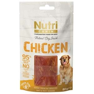 Nutri Canin Snack Chicken Tavuk Etli Tahılsız Köpek Ödülü 80 Gr