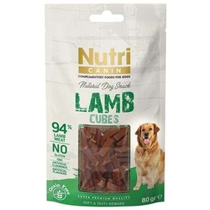 Nutri Canin Snack Lamb Cubes Kuzu Etli Küp Tahılsız Köpek Ödülü 80 Gr