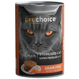 Prochoice Sterilised Tahılsız Kısırlaştırılmış Somon Balıklı Pate Kedi Konservesi 400 Gr