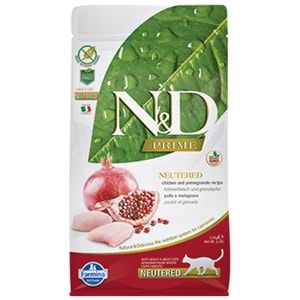 N&D Prime Tahılsız Tavuk ve Narlı Kısırlaştırılmış Kedi Maması 1,5 Kg
