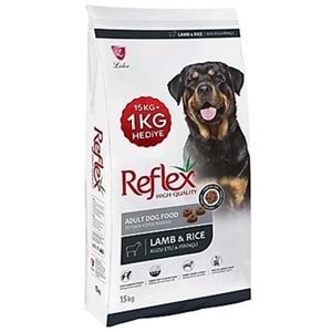 Reflex Adult Kuzu Etli Pirinçli Yetişkin Köpek Maması 15 Kg +1 Kg Hediye