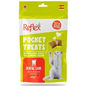 Reflex Pocket Treats Dental Care Ağız ve Diş Sağlığı İçin Kedi Ödülü 60 Gr