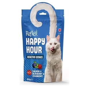 Happy Hour Healthy Bones Somonlu, Yaban Mersinli ve Kızılcıklı Kedi Ödül Maması 60 Gr