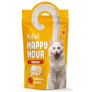 Happy Hour Choosy Chicken & Cheese Tavuk Etli ve Peynirli Seçici Kedi Ödül Maması 60 Gr
