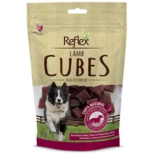 Reflex Lamb Cubes Kurutulmuş Kuzu Eti Küpleri Köpek Ödülü 80 Gr