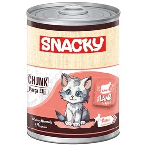 Snacky Kitten Chunk With Lamb In Gravy Tahılsız Kuzu Etli Yavru Kedi Konservesi 400 Gr