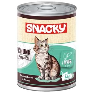 Snacky Adult Chunk With Liver In Gravy Ciğerli Yetişkin Kedi Konservesi 400 Gr
