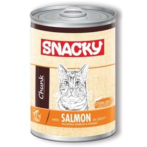 Snacky Chunk Sterilised With Salmon In Gravy Tahılsız Kısırlaştırılmış Somonlu Yetişkin Kedi Konservesi (400 Gr)