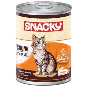Snacky Sterilised Chunk With Salmon In Gravy Kısırlaştırılmış Somonlu Kedi Konservesi 400 Gr