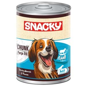 Snacky Adult Chunk With Lamb In Gravy Kuzu Etli Yetişkin Köpek Konservesi 400 Gr