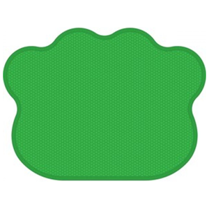 Ally Paws Kedi Pati Desenli Kedi Tuvalet Paspası - Yeşil - 58x42 Cm