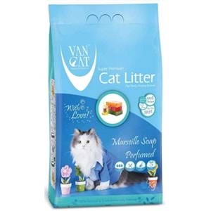 VanCat Marsilya Sabun Kokulu İnce Taneli Topaklanan Kedi Kumu (5 Kg) (5,9 Lt)