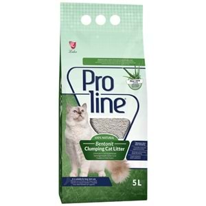 Proline Bentonit Aloe Vera Kokulu Topaklanan İnce Taneli Kedi Kumu 5 Lt
