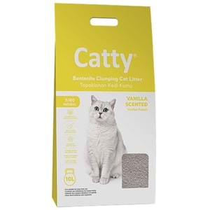 Catty Bentonit Vanilla Scented Vanilya Kokulu Topaklanan İnce Taneli Kedi Kumu 10 Lt
