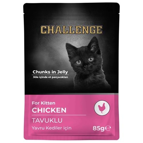 Challenge Pouch Kitten Tavuklu Yavru Kedi Yaş Maması 85 Gr