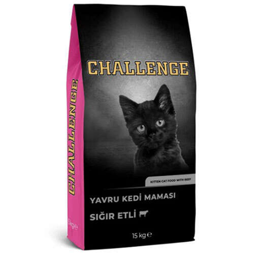 Challenge Kitten Cat Food With Beef Sığır Etli Yavru Kedi Maması 15 Kg