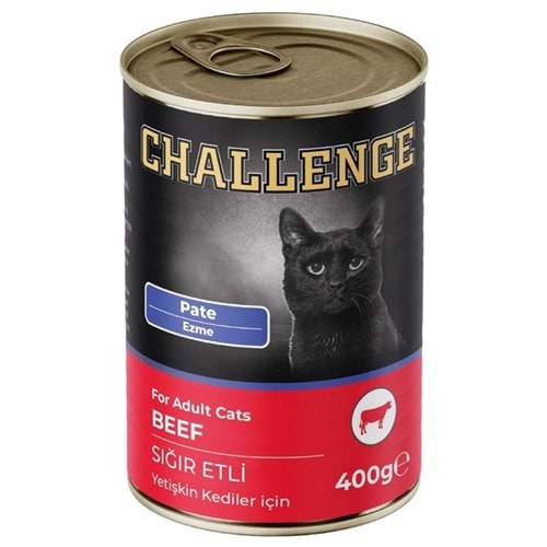 Challenge Adult Sığır Etli Pate Yetişkin Kedi Konservesi 400 Gr
