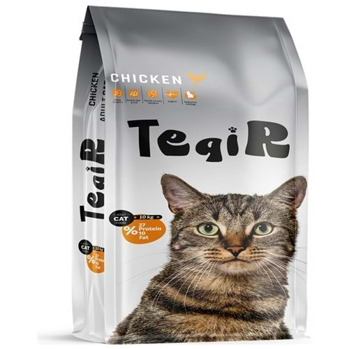 Teqir Adult Chicken Tavuk Etli Yetişkin Kedi Maması 10 Kg