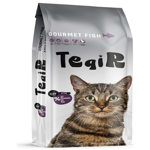 Teqir Adult Gourmet Fish Balıklı Renkli Taneli Yetişkin Kedi Maması 10 Kg