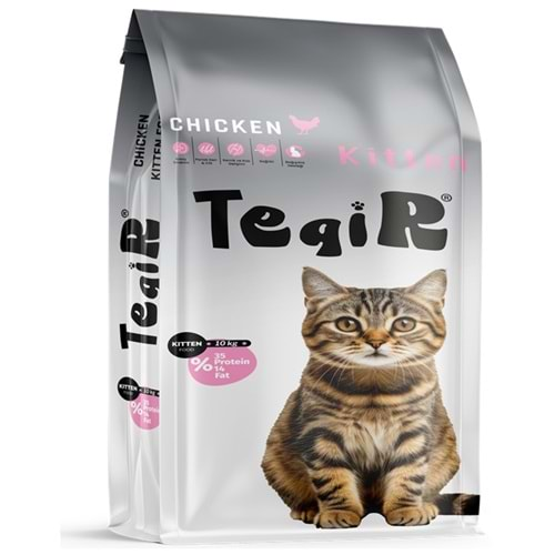 Teqir Kitten Chicken Tavuk Etli Yavru Kedi Maması 10 Kg