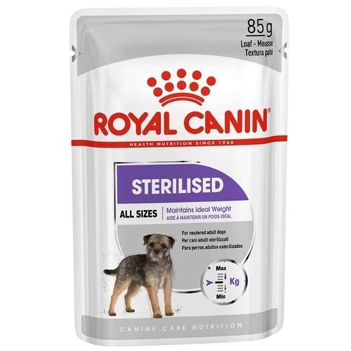 Royal Canin Pouch Sterilised All Size Tüm Irklar İçin Kısırlaştırılmış Köpek Yaş Maması 85 Gr