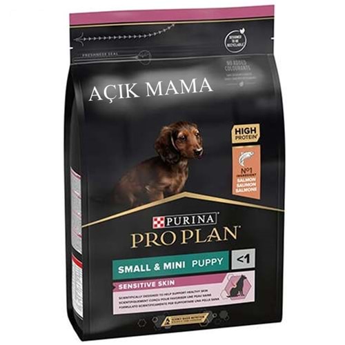 Pro Plan Puppy S/M Sensitive Skin Salmon Somonlu Küçük Irk Yavru Açık Köpek Maması (1 Kg)