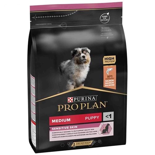 Pro Plan Puppy Medium Sensitive Skin Salmon Somonlu Orta Irk Yavru Köpek Maması 3 Kg