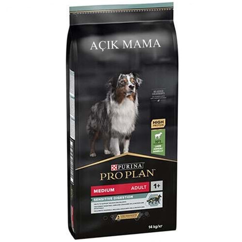 Pro Plan Adult Medium Kuzu Etli Hassas Sindirim Yetişkin Açık Köpek Maması 500 Gr