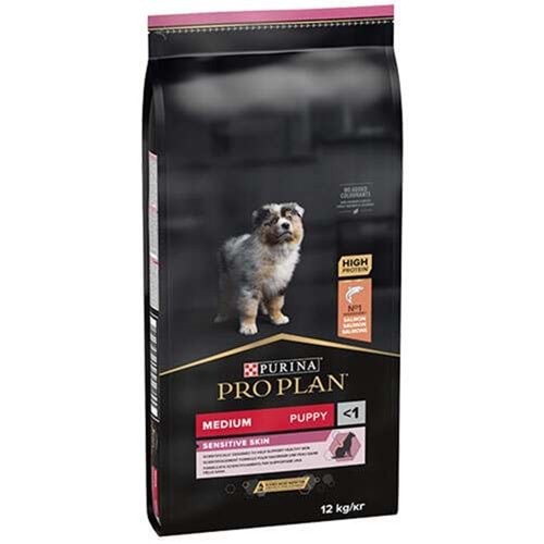 Pro Plan Puppy Medium Sensitive Skin Salmon Somonlu Orta Irk Yavru Köpek Maması 12 Kg