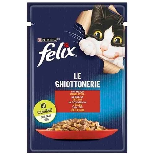 Felix Pouch Adult Sığır Etli Yetişkin Kedi Yaş Maması 85 Gr