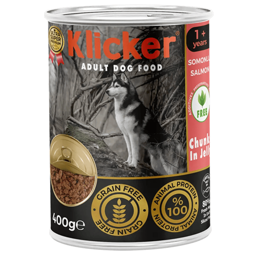 Klicker Adult Salmon Somonlu Yetişkin Köpek Konservesi 400 Gr