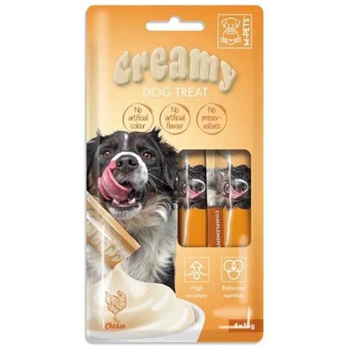 M-Pets Creamy Dog Treat Chicken Tavuk Etli Köpek Ödülü 4x15 Gr