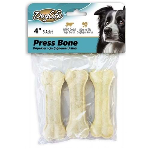 Doglife 3'lü Beyaz Pres Kemik 90 Gr