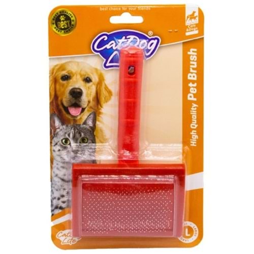 CatDog Life Kedi ve Köpekler İçin İnce Telli Fırça 20x11.5x3 Cm - L