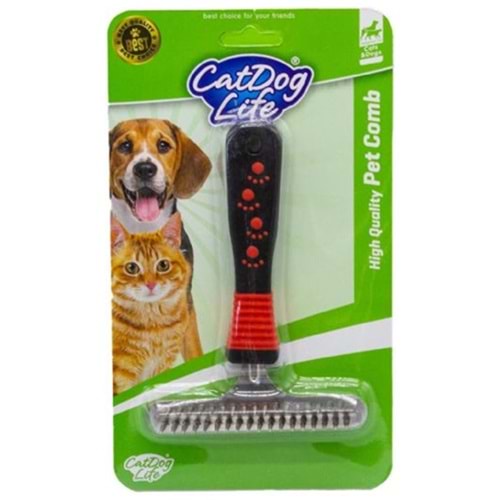 CatDog Life Kedi ve Köpekler İçin Çift Sıralı Tırmık Tarak 11x16 Cm