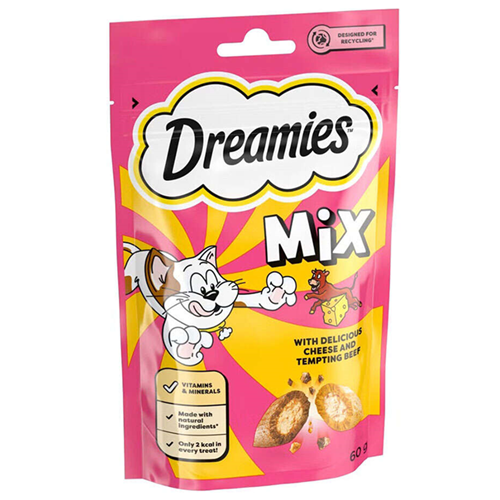 Dreamies Mix Beef Cheese Biftekli ve Peynirli Kedi Ödül Maması 60 Gr